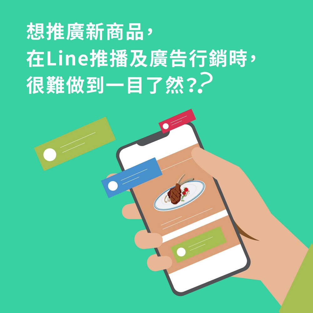 Line商品展示 對話式商務 快速開啟對話 將聊天轉成訂單 Very1 企業資源規劃系統